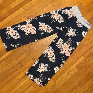 Floral Pajamas in Navy and Pink